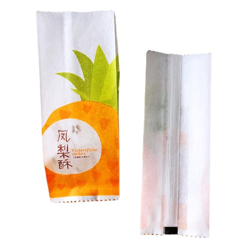 Thickened pineapple crisp open shipment crisp packaging Taiwan cakes biscuits cotton paper plastic packaging baking bag 100