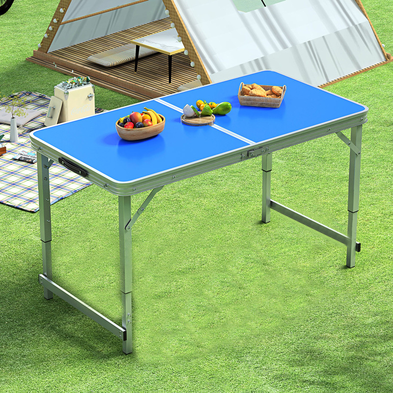 Picture of Outdoor Table Portable Aluminum Alloy Foldable Dining Table Folding Table and Chair Picnic Small Table Stall Table Round Square Tube Table