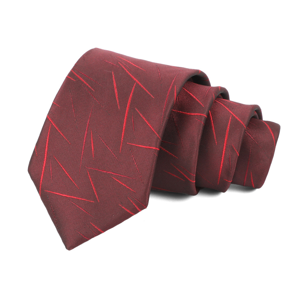 Picture of Men's Tie Business Casual Stripesd Tie 8cm Polyester Jacquard Embroider Print Tie Wholesale Formal Wear
