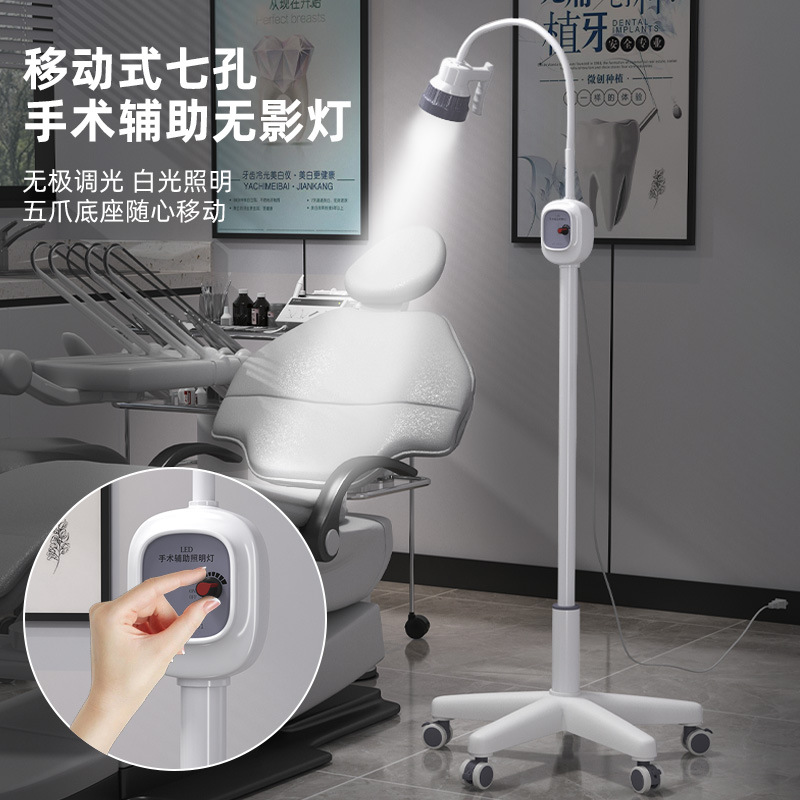 LED Inspection Lamp Cold Light Auxiliary Lighting Lamp Gynecological ENT Inspection 7-Hole Lighting Lamp Shadowless Lamp Inspection Lamp