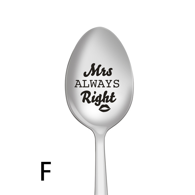 Picture of Long-Handled Stainless Steel Spoon, New Creative Mixing Spoon, Various Patterns and Engravings, Household Tableware Manufacturer Wholesale