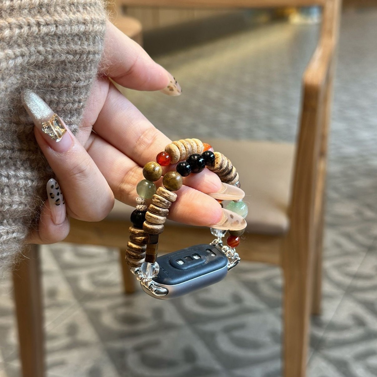 Picture of For millet bracelet 8 strap 9 generation beaded agate national tide millet 7/6/5/4/3NFC national wind millet strap
