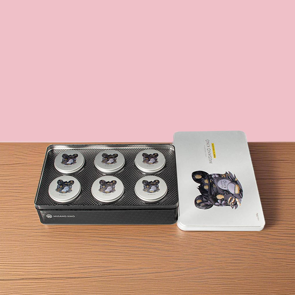 Picture of Musang King Durian Snowskin Mooncake Tin Box Durian Ice Rice Dumpling Mooncake Packaging Metal Tin Can Durian Mooncake Box Customization