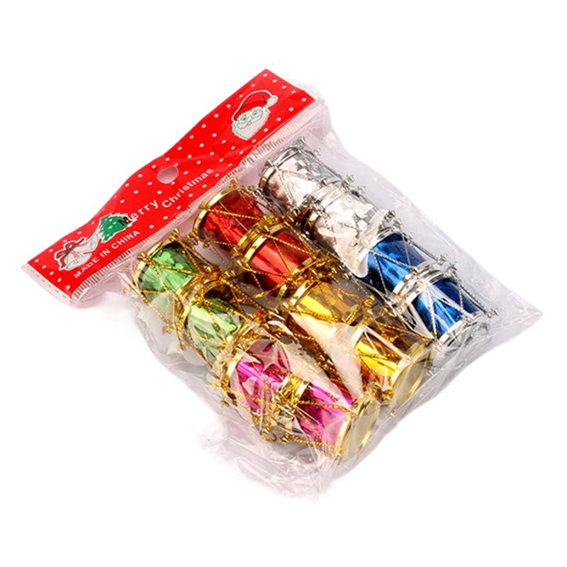 Christmas tree decorations 3cm Christmas drums 12 Christmas decorations drums