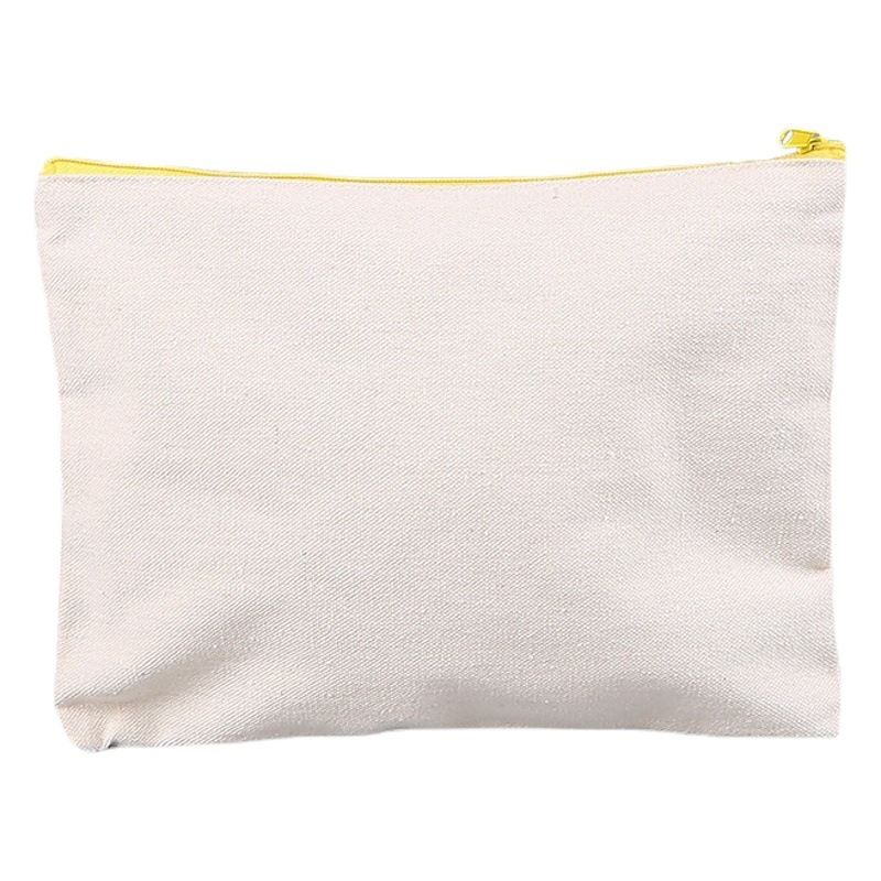 Factory wholesale creative fashion Korean canvas cosmetic bag stationery student blank zipper canvas pencil case in stock