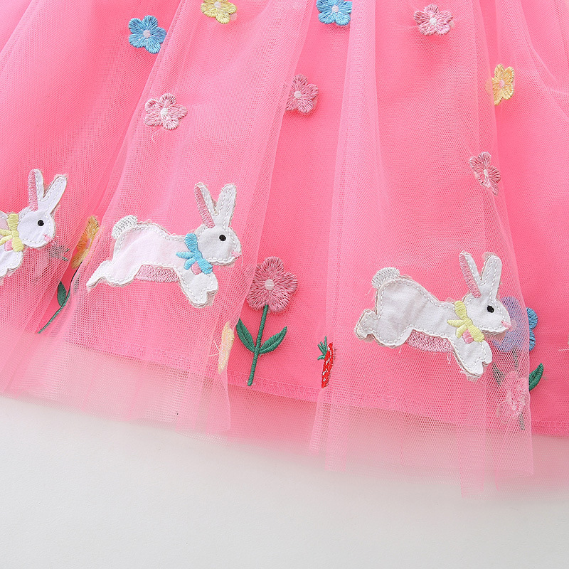 Picture of Cross-border Supply of Girls dress 2025 Summer European and American Style Cartoon Embroidered Princess Skirt Children's Fashion Veil Skirt