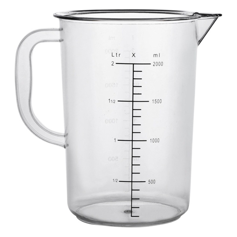 Acrylic black line scale measuring cup PC measuring cup transparent large capacity measuring cup with handle tea baking catering measuring cup
