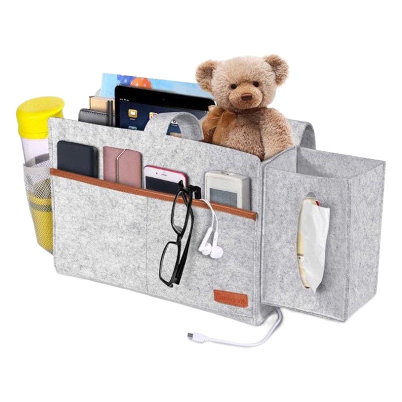 Felt Storage Bag Sofa Storage Hanging Bag Felt Convenient Large Capacity Student Dormitory Bedside Storage Bag