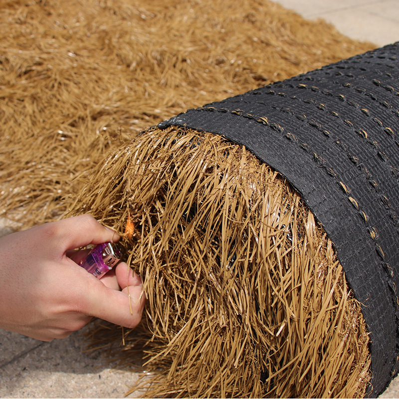 Picture of Simulation thatched roof straw pavilion outdoor plastic wool straw shed eaves scenic homestay courtyard carpet decoration