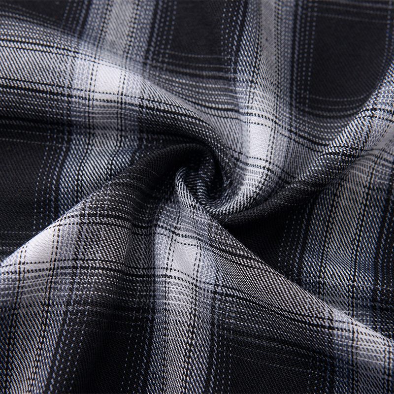 Picture of in stock Polyester Cotton Yarn-dyed Plaid Fabric Thickened Shirt Jacket Pants Plaid Fabric Men's Shirt Plaid Fabric