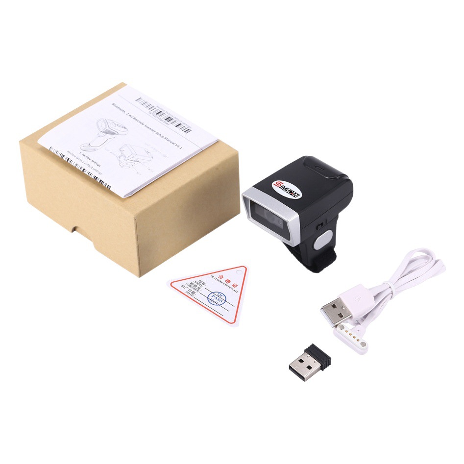 Amazon Wearable Ring Scanner Bluetooth Scanner Cross-border Portable Industrial Wireless One-dimensional Scanner