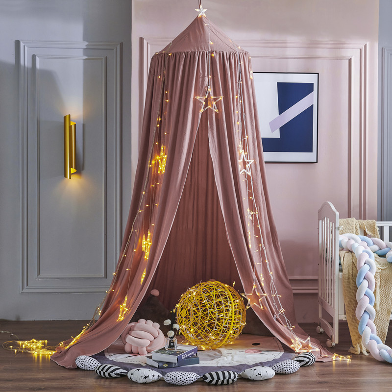 Picture of Cross-border Exclusive for Amazon Dome Bed Curtain Nordic ins Style Children's Suspended Mosquito Net Bed Tent Blackout Bed Curtain