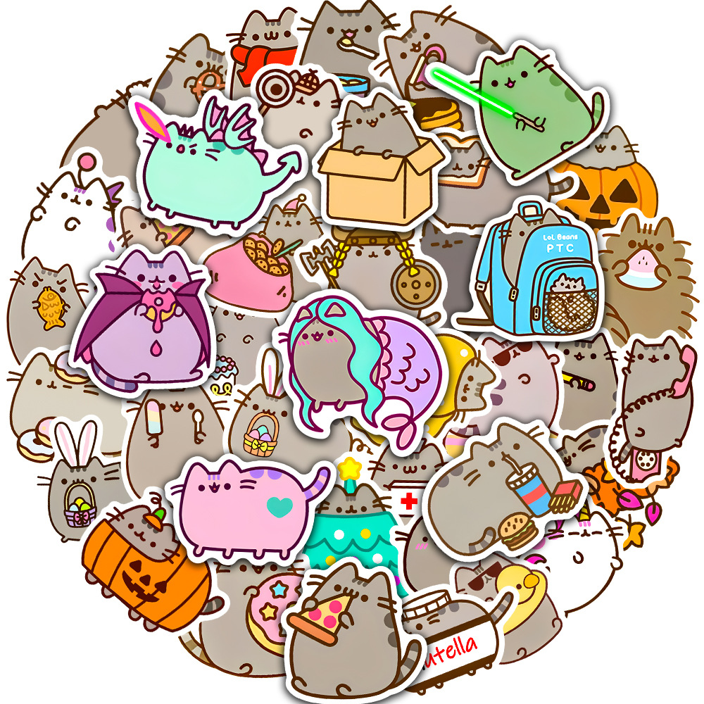 Picture of 50 pieces of fat Chihuahua stickers hand account laptop ipad water cup waterproof decorative graffiti stickers wholesale