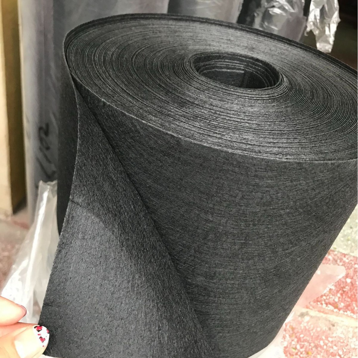 Black Felt Cloth Dust-Proof Wall Sticker Protective Sealing Adhesive Felt Strip Non-Woven Gasket Non-Woven Fabric