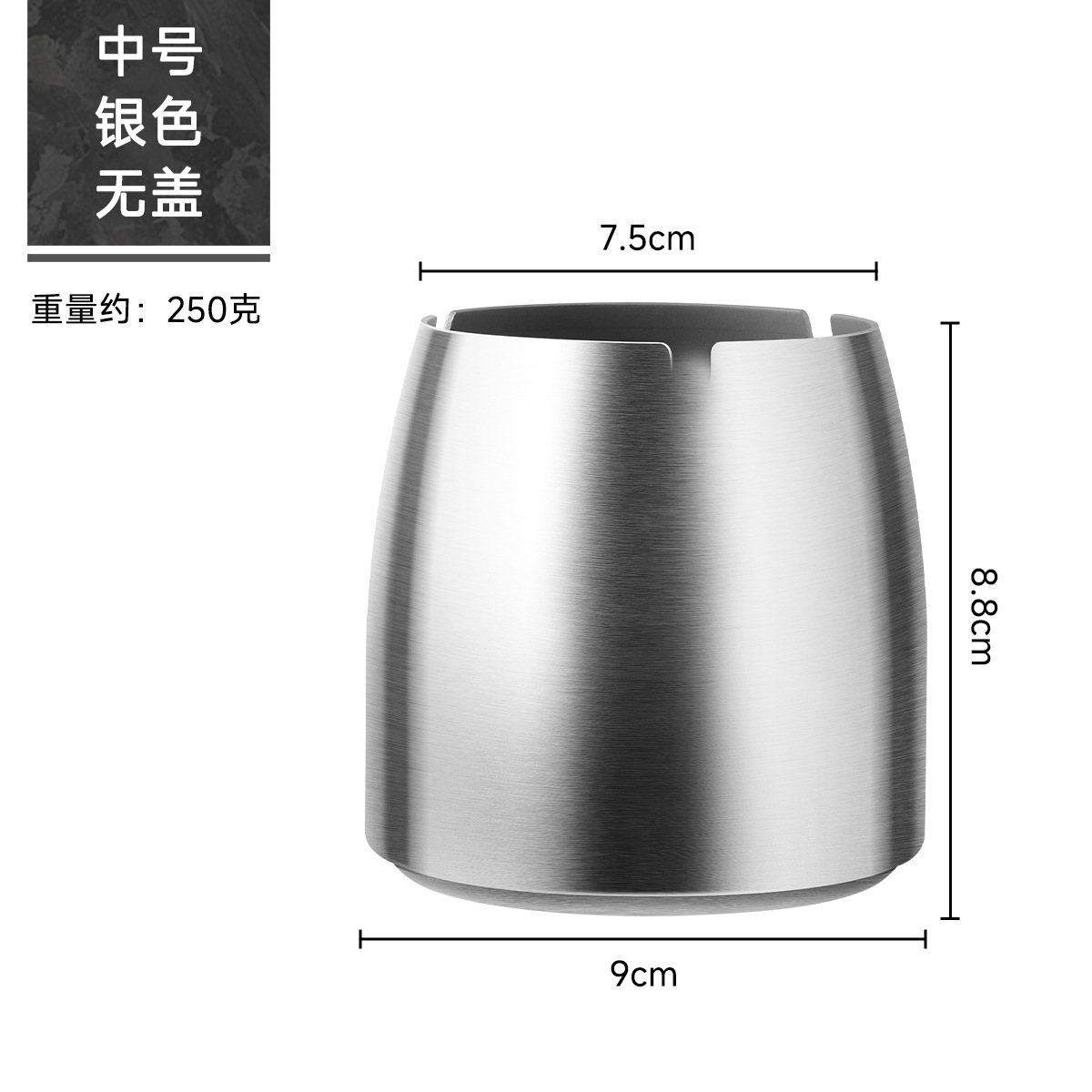 Picture of Wholesale titanium-plated stainless steel ashtray with lid thickened and raised anti-fly ash Internet cafe bar KTV office laser