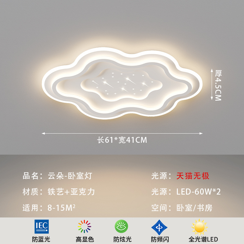 Picture of 2025 New Modern Atmospheric Living Room Ceiling Light Nordic Creative Gypsophila Ultra-thin Full Spectrum Eye Protection Bedroom Light