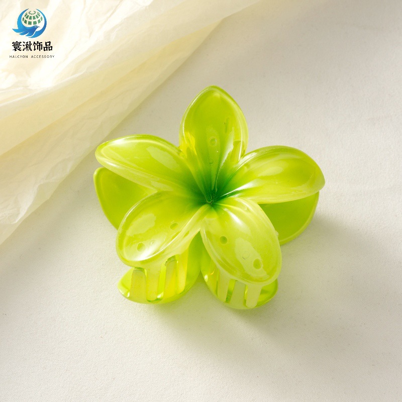 Picture of Cross-border egg flower clip large high-grade gradient Flower hairpin back head updo ponytail shark clip headdress