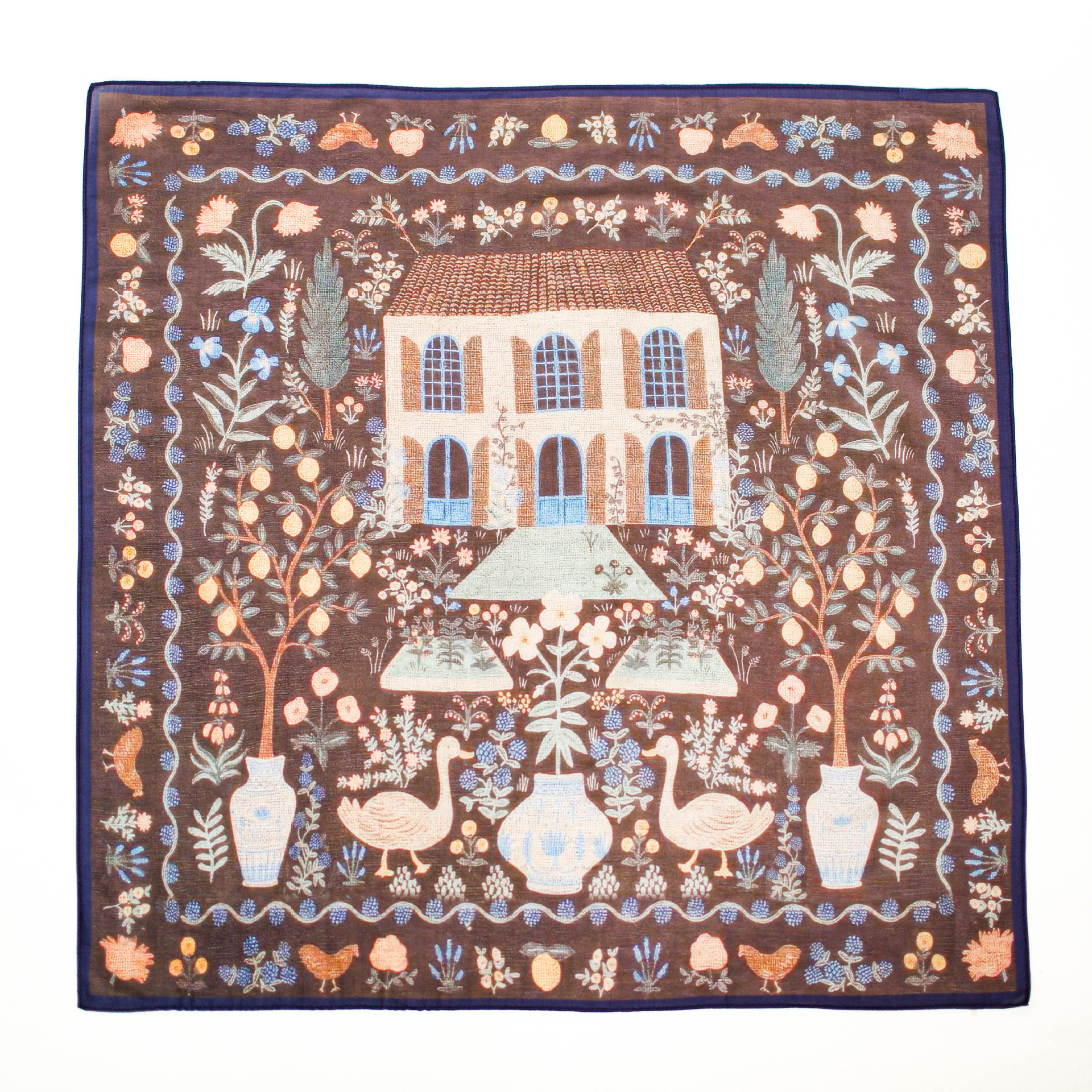 Picture of Collection New Vintage Original Artistic Mulberry Silk Silk Cotton Spinning Machine Side All-match 70 Square Scarf Elegant Shawl