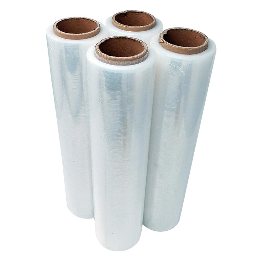 PE winding film transparent plastic packaging film 50cm stretch film coated winding roll industrial commercial wholesale