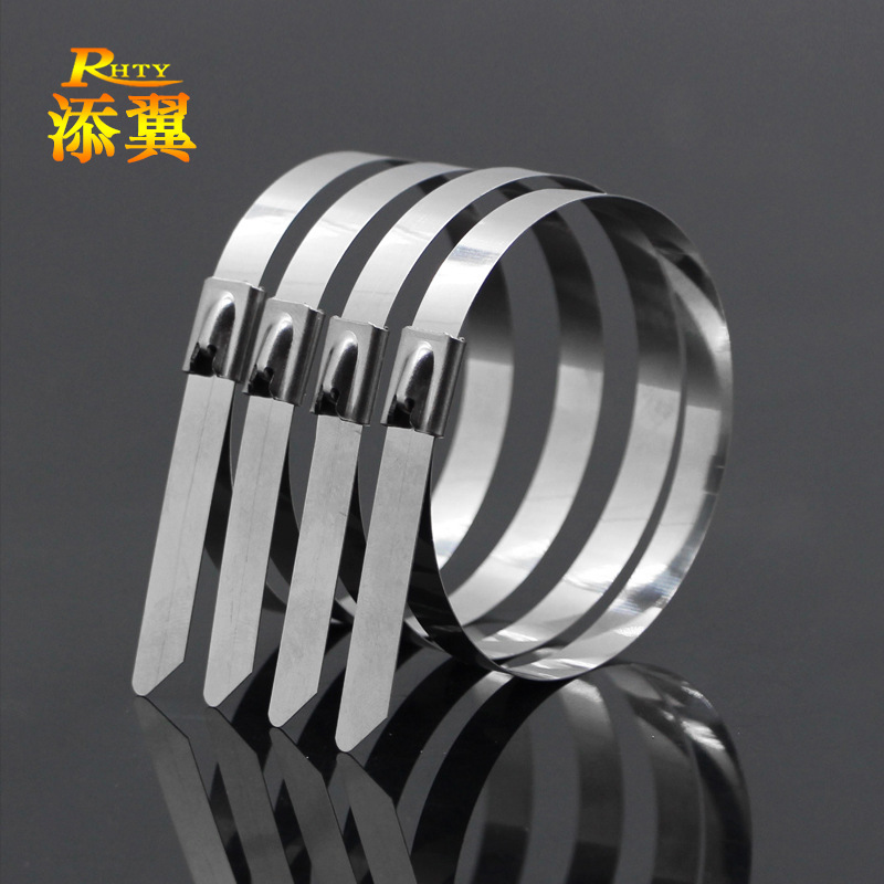 Picture of Stainless steel cable tie 201 304 material 100*4.6*300*7.9*200*500*400 marine metal cable tie