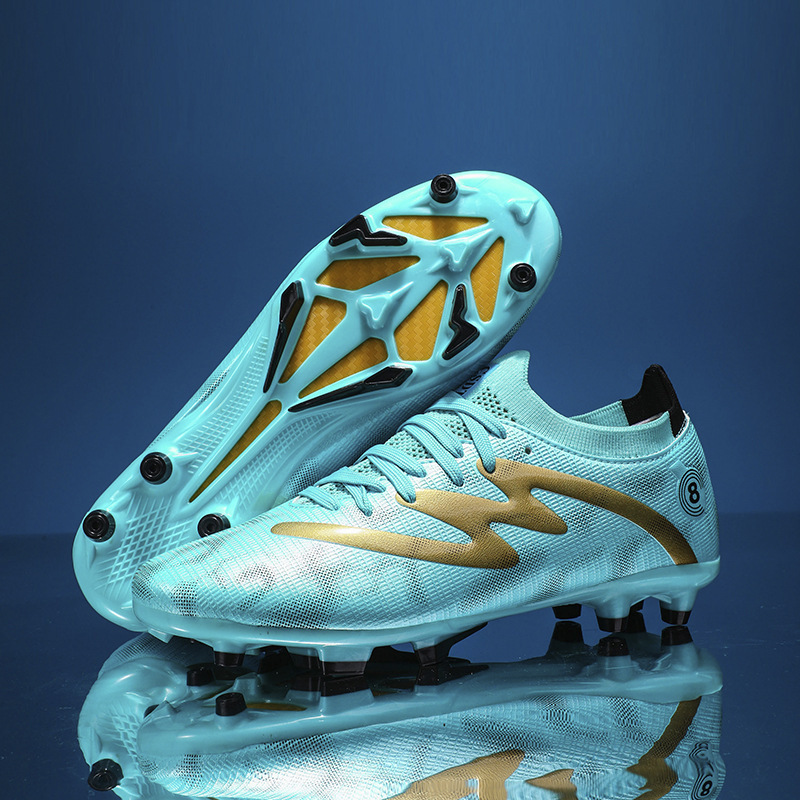 Cross-Border Large Size 45 Football Shoes for Men Ag Long Spikes Tf Broken Spikes for Adults and Children Students Training Artificial Grass Sports Shoes