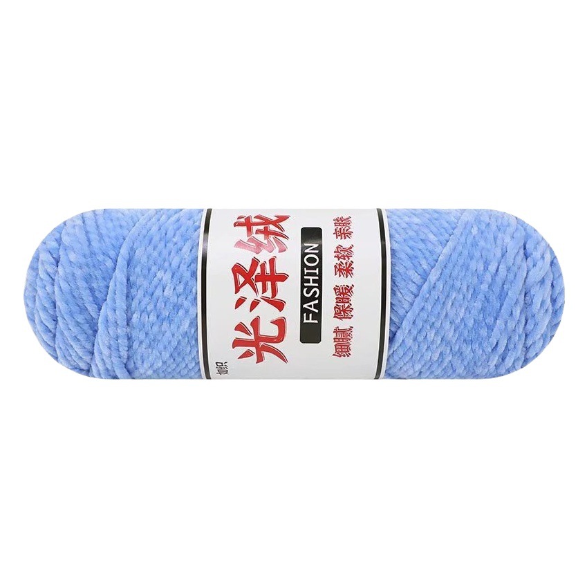 Three-strand glossy velvet thick wool gold velvet chenille handmade diy woven scarf crochet hook slippers wool ball