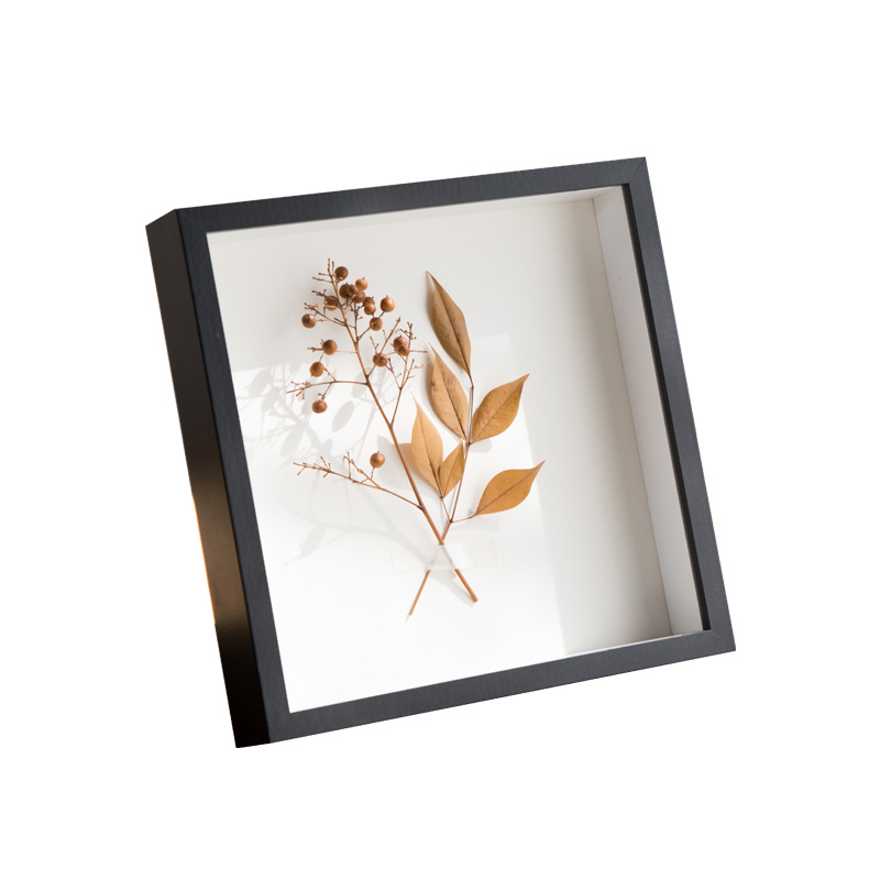 Picture of Dried flower photo frame wholesale handmade diy Three-Dimensional Hollow specimen frame 8 inch 7 inch insect clay model table picture frame
