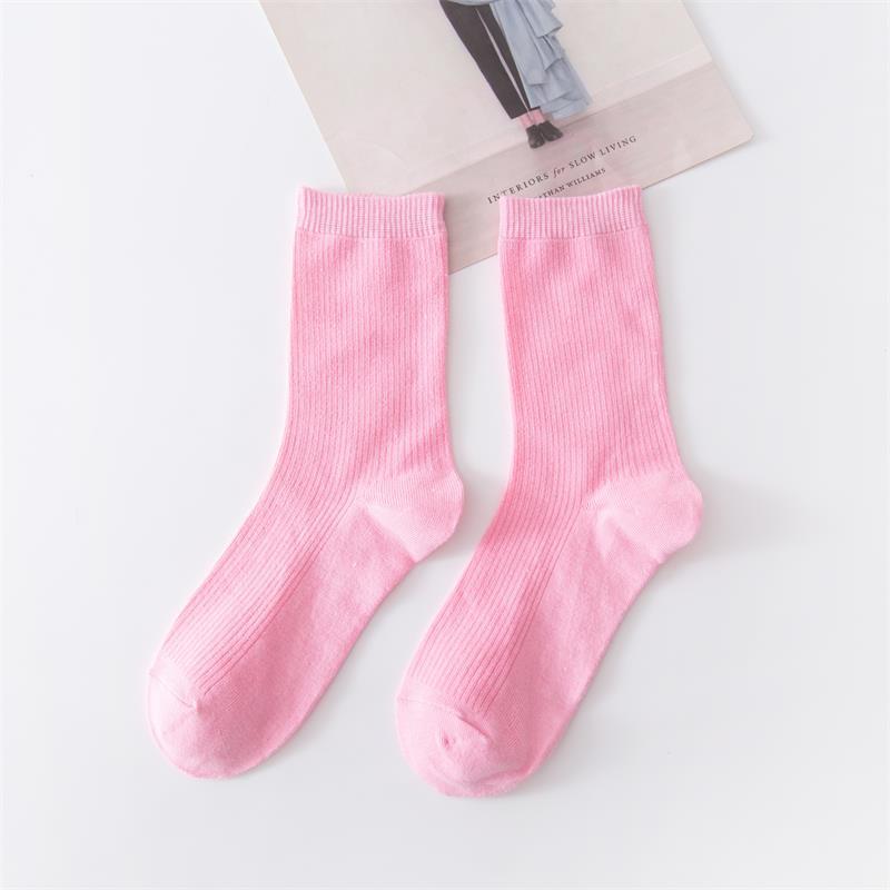 Picture of Spring and summer women's socks solid color dopamine color tube socks Zhuji pile socks ladies candy color socks cotton socks