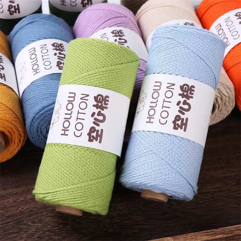 2023 new rich elephant hollow cotton wool hand-woven bag diy material pure cotton yarn factory wholesale