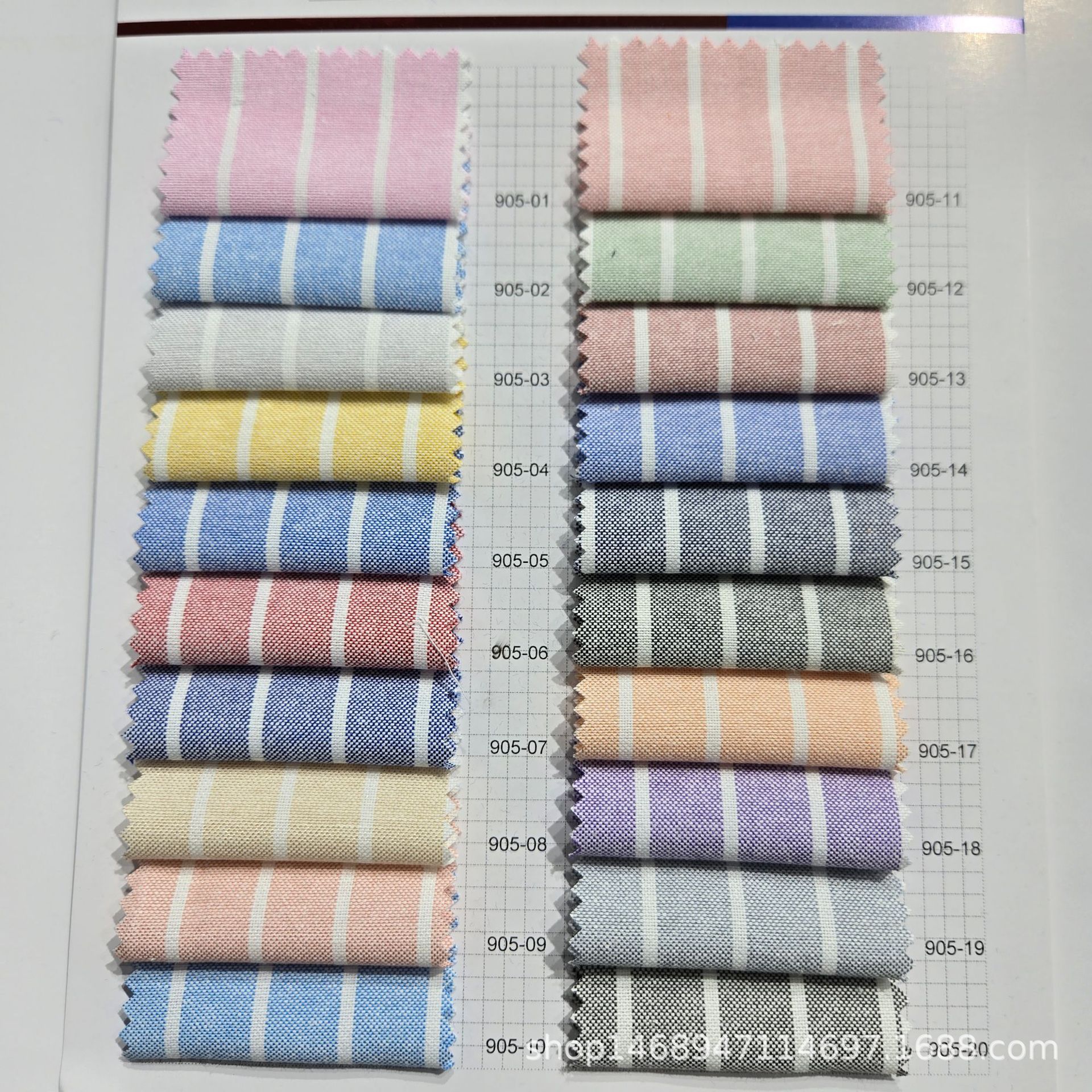Cotton Polyester Cvc Oxford Striped Autumn and Winter Casual Shirt Fabric E-Commerce Live Fabric Ready Supply