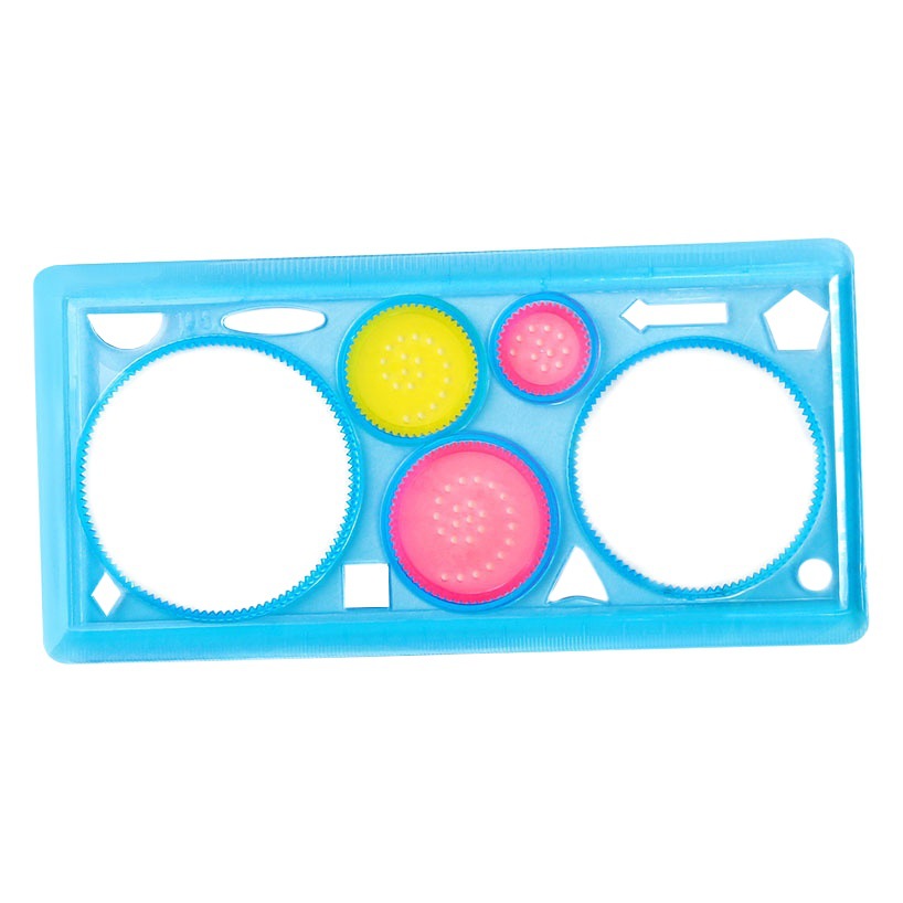 Ten Thousand Flower Ruler Magic Set Handwritten Newspaper Template Flower Curve Gauge Primary School Student Ruler Hollow Painting Flower Plate