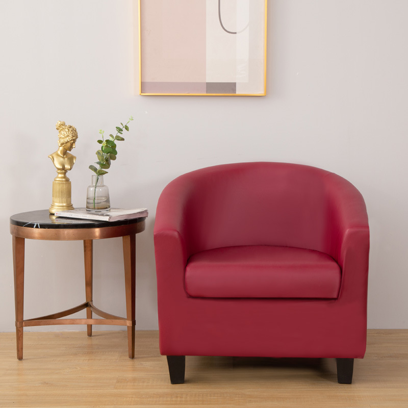Cushion Leather Semi-circular Sofa Cover Cross-border Single Club Chair Cover All-inclusive American Card Seat Sofa Cover