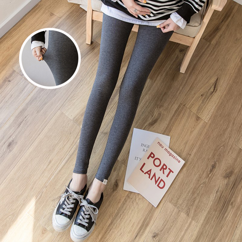 Picture of Pregnant Women's Leggings Autumn and Winter Clothing Exterior Wear Velvet Thickened Pants Belly Warm Pants Silver Fox Velvet Pencil Pants for Pregnant Women