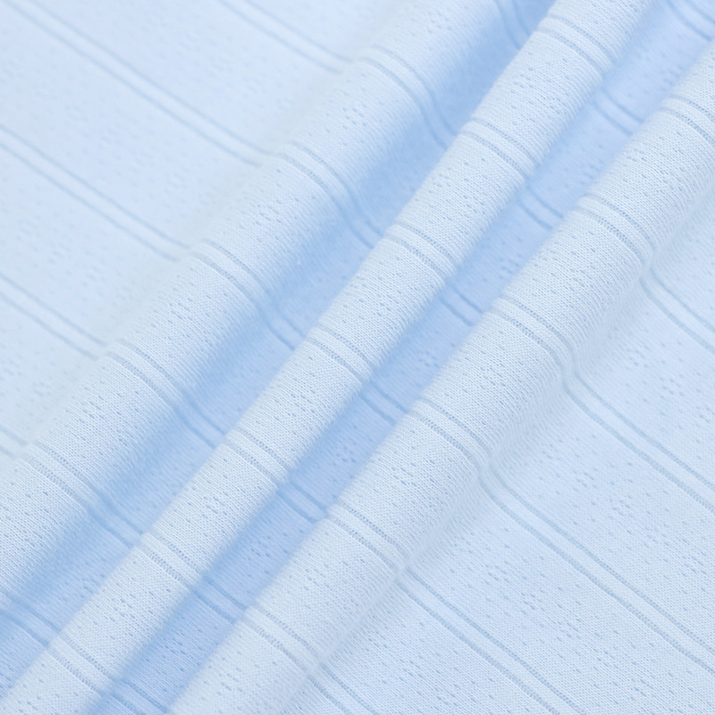 Picture of Combed Cotton Wide Strip Idea Double Layer Jacquard Cloth 40s Knitted Silk-free Air Layer Fall/Winter Climbing Pajamas Fabric