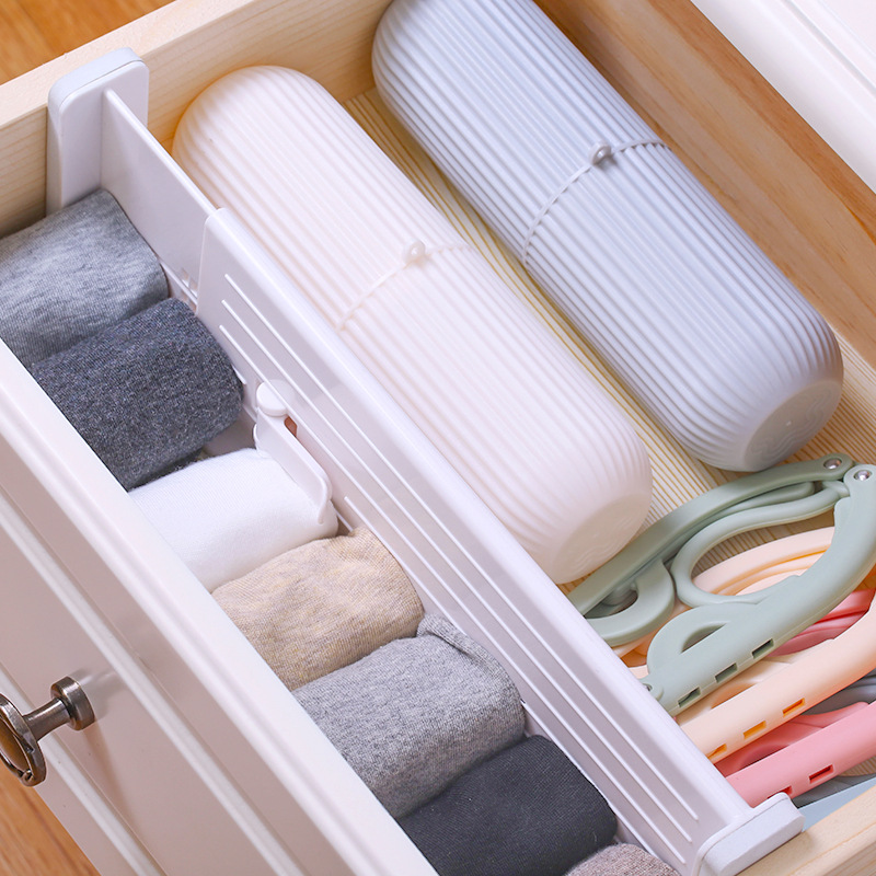 Picture of Drawer Partition Board New Free Combination Drawer Storage Wardrobe Sock Partition Retractable Drawer Partition