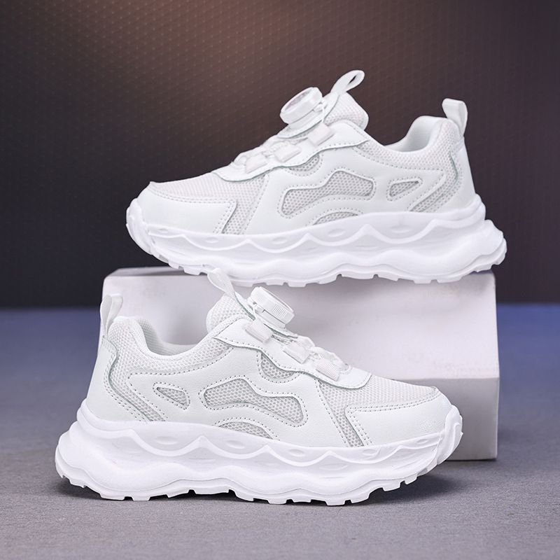 Children's Shoes, White Shoes, Kidsren's Mesh Breathable Shoes, 2025 Spring and Summer New Sports and Leisure White Performance Shoes for Boys and Girls