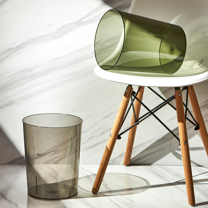 Picture of Household Large Entry Luxury Trash Bin Living Room Creative PET Transparent Trash Bin Office Large Capacity Simple Trash Bin