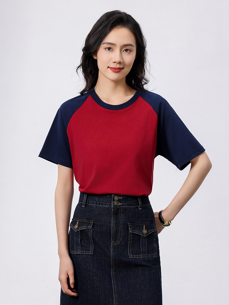 Picture of Cotton Catering Waiter Work Clothes Short-sleeved Women's Summer Restaurant Hot Pot Shop Milk Tea Barbecue Work Clothes T-shirt