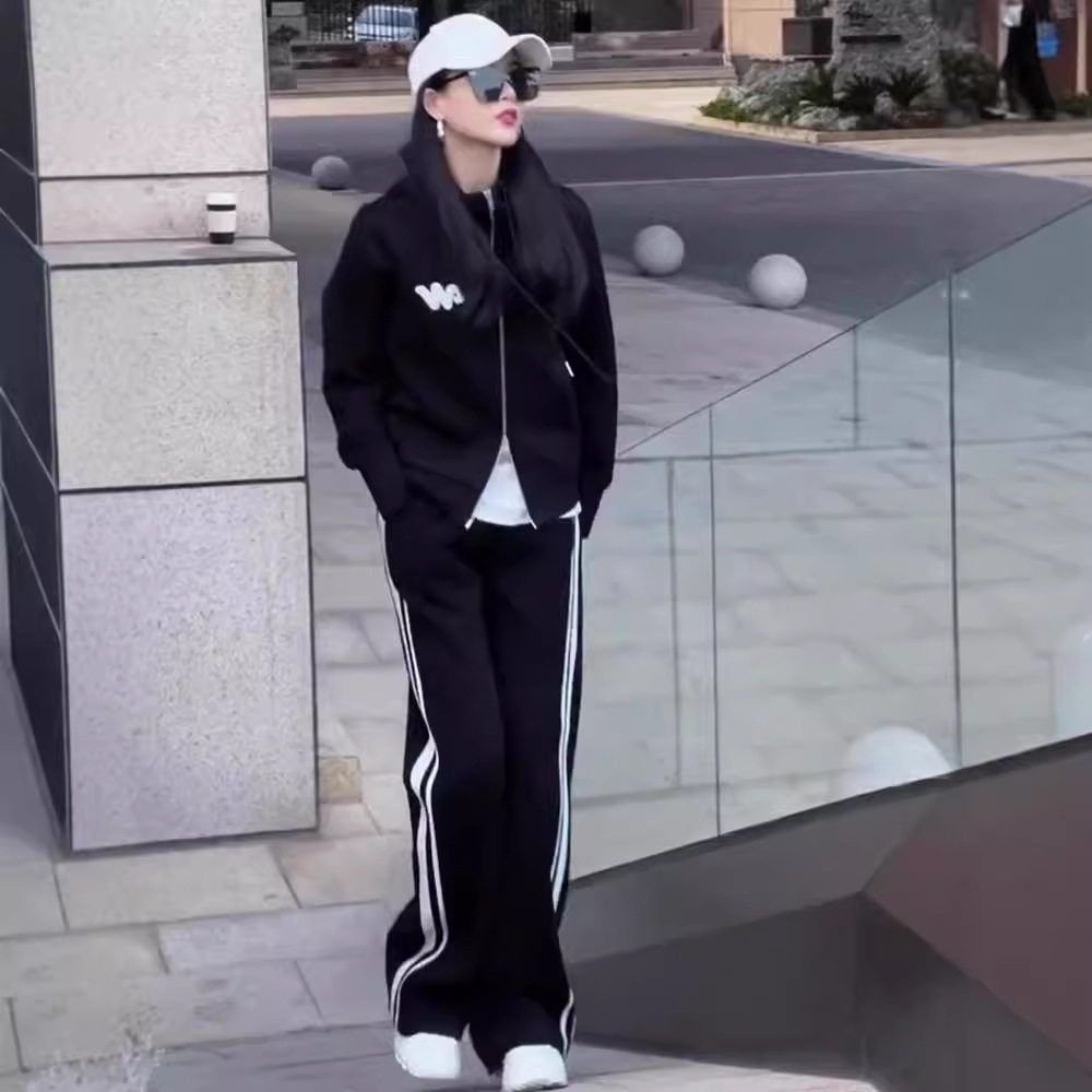 2025 casual sweater suit clothing fashion sportswear sports coat live explosion loose
