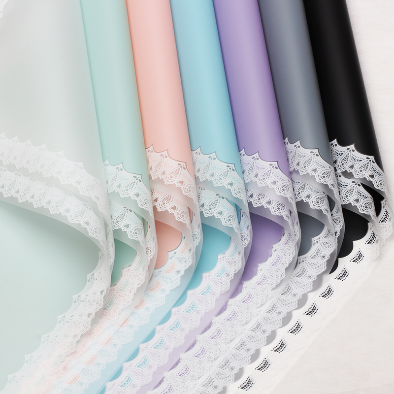 Flower hee lace frame Korean plain paper flower wrapping paper waterproof thickened Korean plain paper flower shop floral materials wholesale