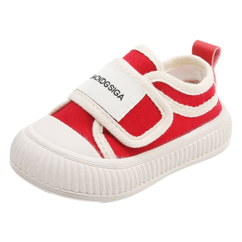 Baby canvas shoes spring and autumn new 1-3 year old boys and girls kindergarten soft bottom breathable baby toddler shoes
