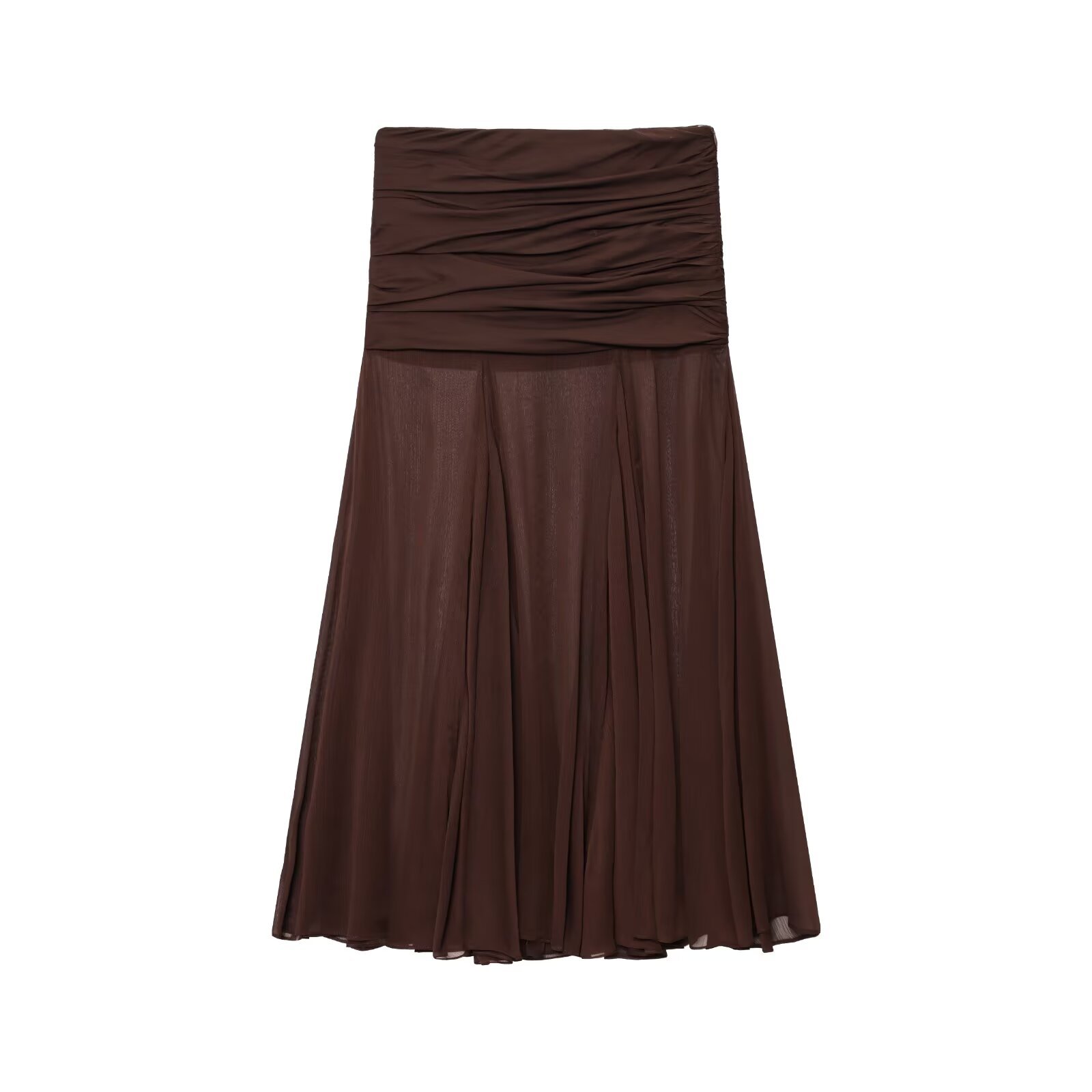 Za Cross-Border Women's Clothing Wholesale European and American Style New Fashion Versatile Translucent Pleated Design Skirt 3111375