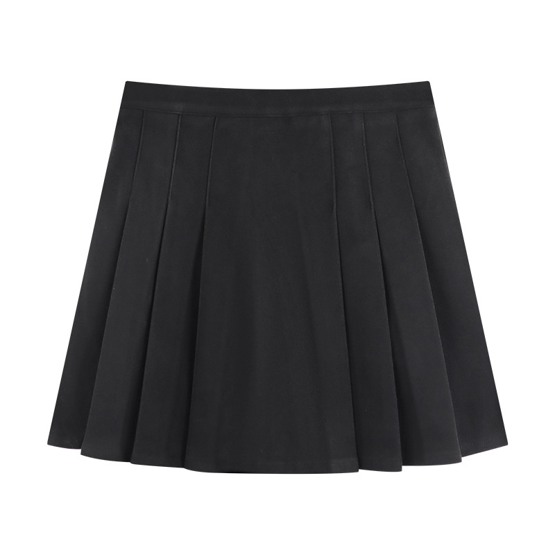 Picture of Temperament socialite skirt 2023 new women's autumn and winter chubby girl high waist slim black A- line skirt pleated short skirt