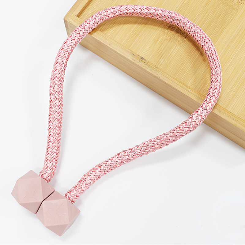 Picture of Cross-border Wholesale Creative Rubik's Cube Magnetic Buckle Punch-free Pair Pack Simple Curtain Buckle Tying Rope Accessories Curtain Strap