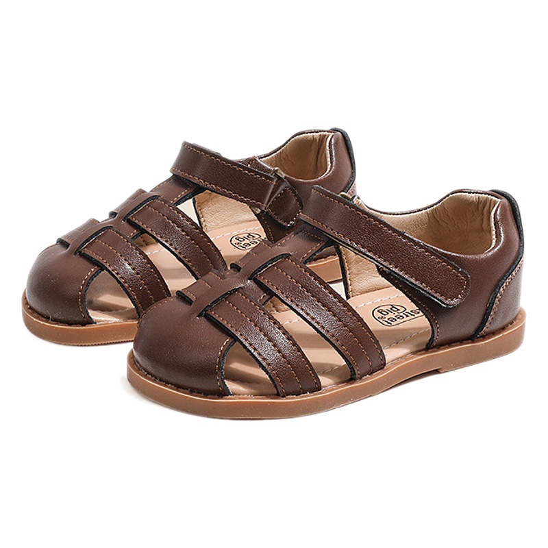 Women's Sandals 2025 Summer New Baby Beach Sandals Non-slip Roman Styline Boys Shoes British Style