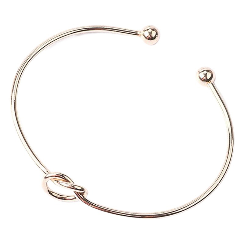 Cross-border fashion knotted twisted bracelet metal love open bracelet hot selling factory direct wholesale on behalf of women