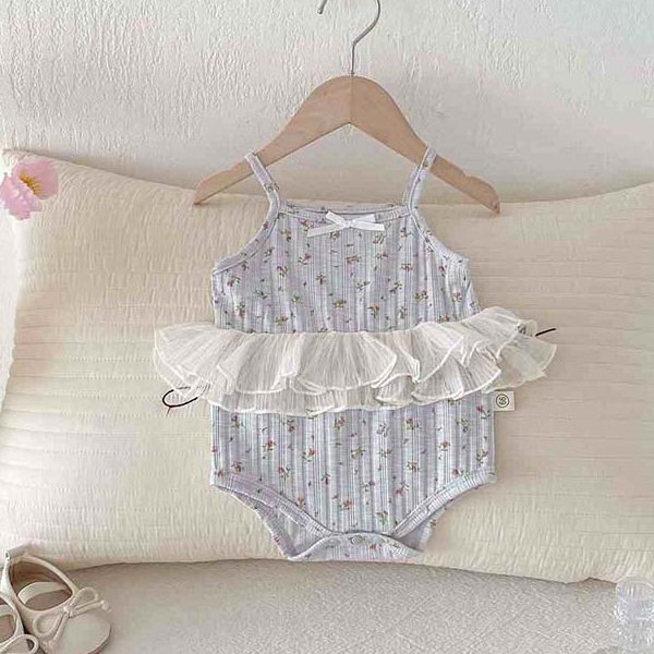 Picture of Baby's Thin Clothes Summer Sling Floral Dress Women's Baby's Stitching Western-style Bags Vest Bodice