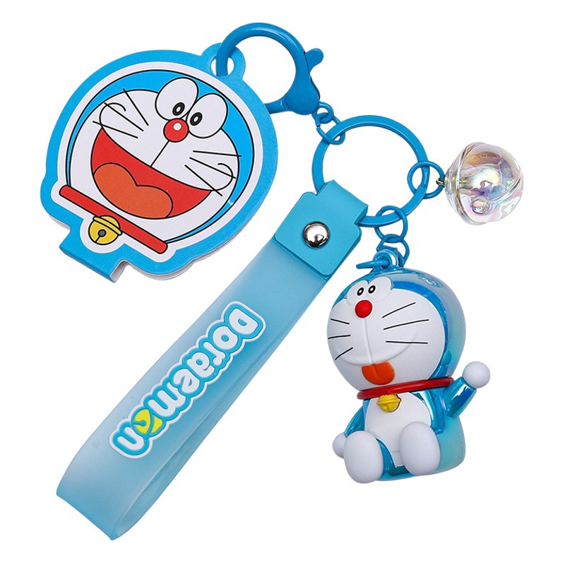 Genuine Cartoon Doraemon Keychain Pendant Acrylic Jingle Cat Doll Exquisite Gift Key Chain Hanging Ornaments