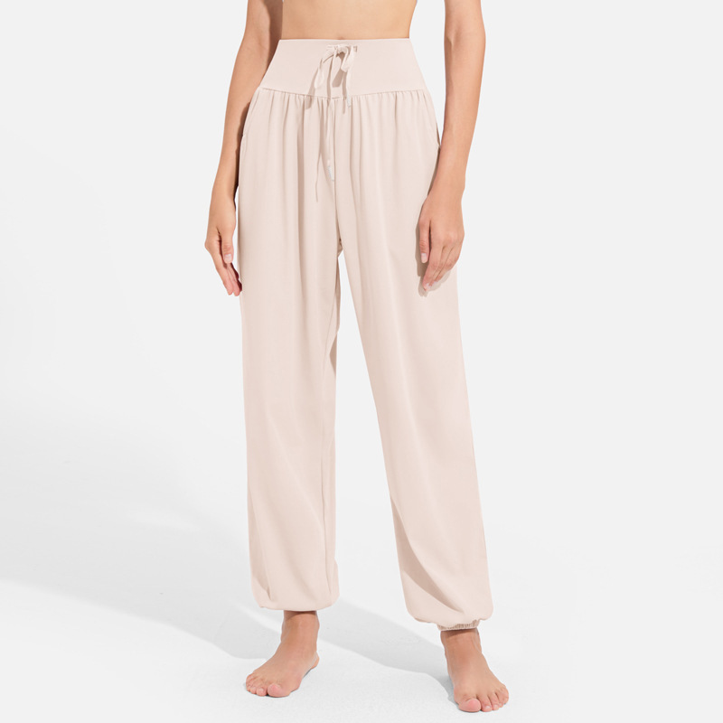 Picture of Summer Cool Sports Slim-fit Wide Leg Pants Women's Draped Slim-fit Ice Silk Sun Protection Pants Casual Loose Fitness Yoga Pants
