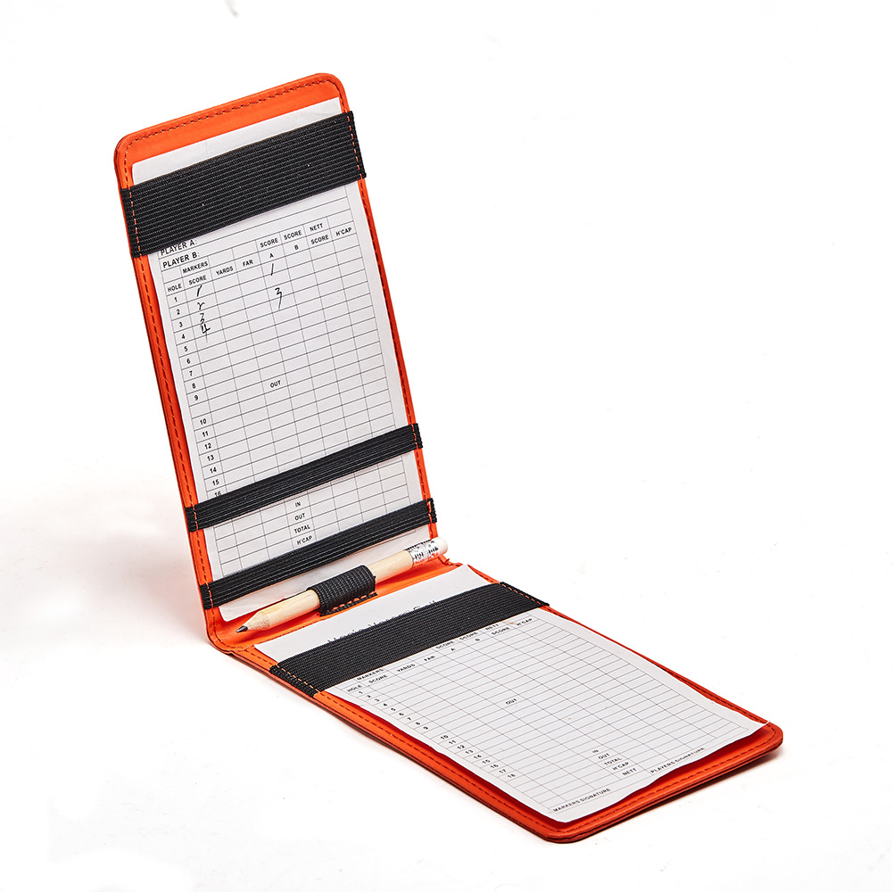 Picture of Cross-Border Hot-Selling Golf Score Book Crocodile Leather Course Record Score Competition Score Score Book Card Set